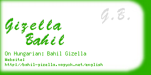 gizella bahil business card